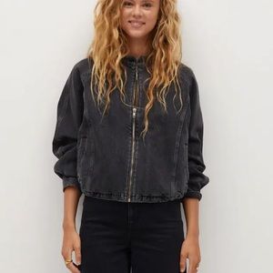 MNG black denim jacket